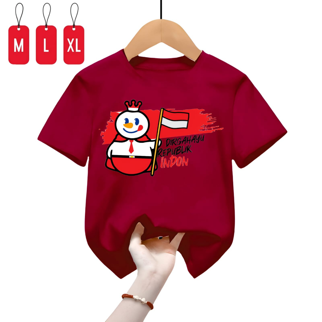 Kaos Baju Anak Mixue Dirgahayu M,L,XL