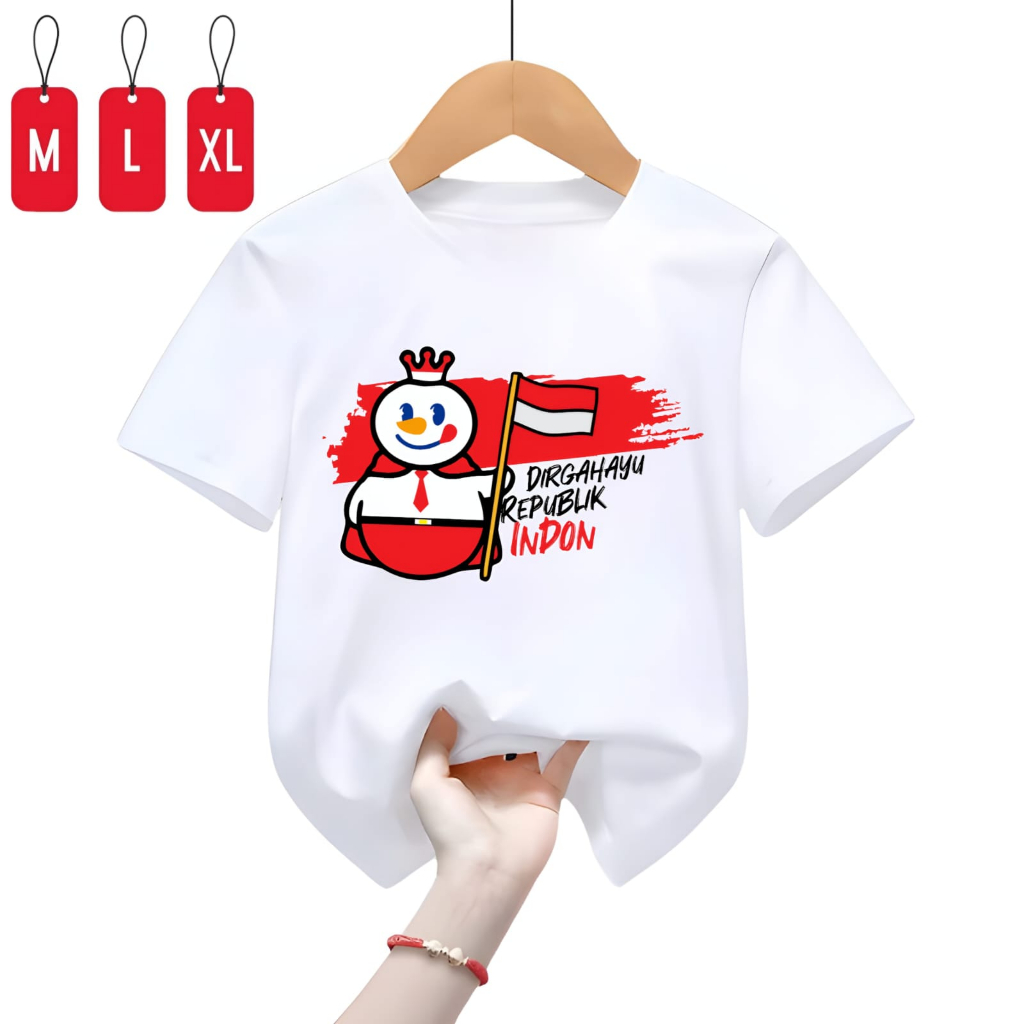 Kaos Baju Anak Mixue Dirgahayu M,L,XL