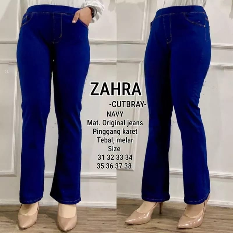 ZAHRA HIGHWAIST CUTBRAY JEANS FULL KARET