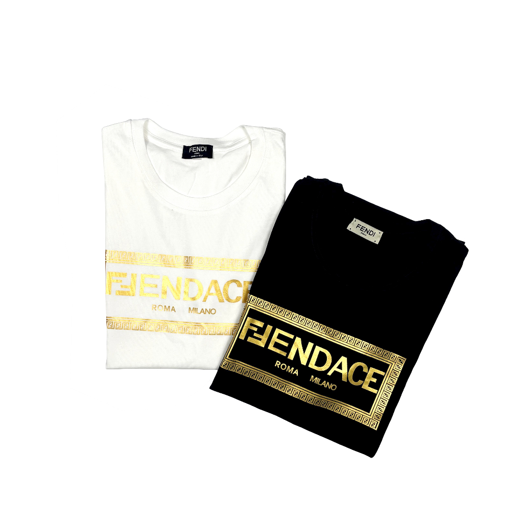 baju kaos FNDi logo gold|kaos import|t-shirt|kaos pria wanita|kaos branded|020