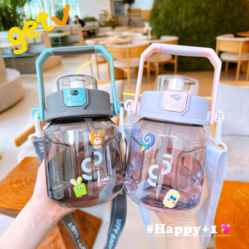 BOTOL MINUM ANAK KARAKTER MOTIF ANGKA - BOTOL MINUM BENING DENGAN PEGANGAN WARNA LUCU - BOTTLE SEKOLAH HOLIDAY DENGAN KELEBIHAN UNLOCK