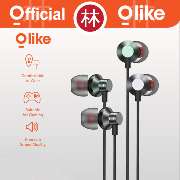 Olike E13 Wired Gaming Earphone 3.5 Metal Noise Reduction Clear Sound