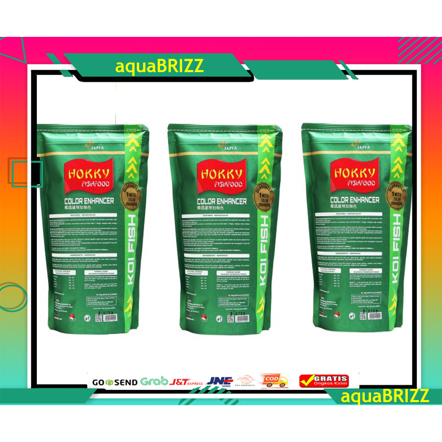 hokky spirulina Medium 1KG Makanan Pakan pelet Ikan Koi Color Enhancer