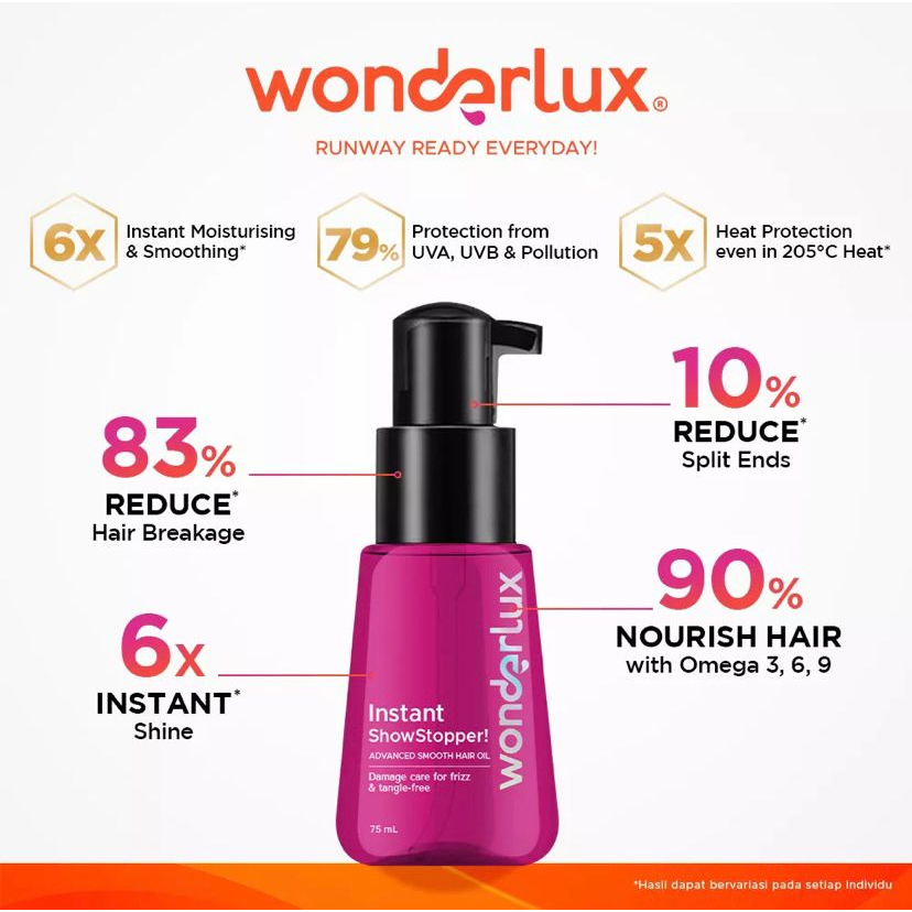 WONDERLUX Instan ShowStopper Advanced Smooth Hair Oil | Ready Set  Smooth Perfecting Oil 75ml