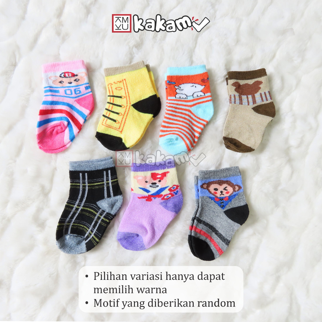Kakamu Kaos Kaki Anak Bayi Karakter Kartun Lucu 0-1 Tahun