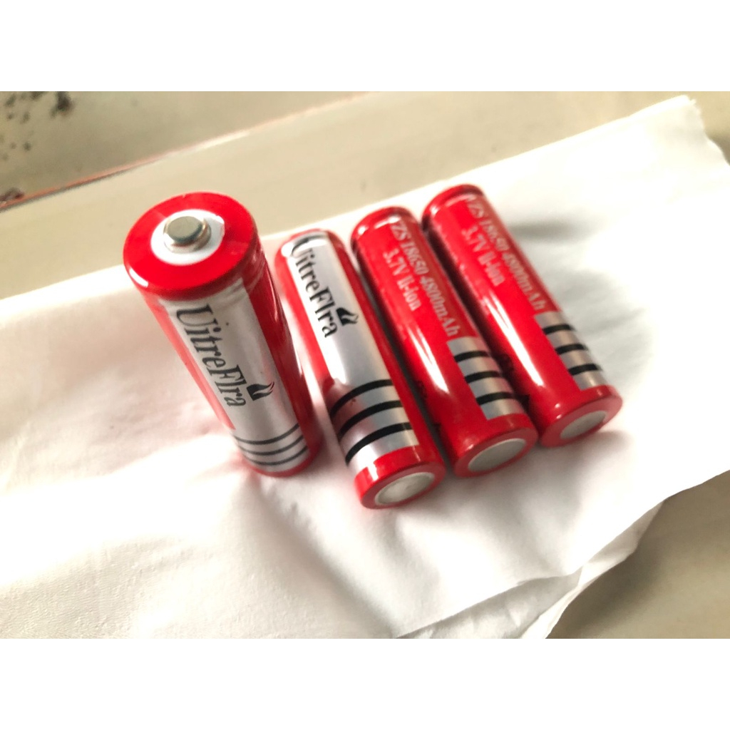 Batre Senter Swat Battery Baterai Senter Kepala Batre Lampu Emergency Baterai 18650 100% Baru 4800mA