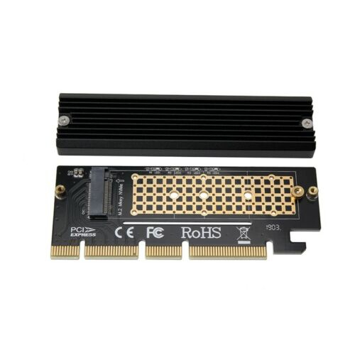 PCIE NVME M.2 SSD to PCIE X16 Expansion Card + Heat sink