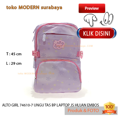 Tas ransel anak sekolah ALTO GIRL TAS BP PELANGI LAPTOP K PENSIL EMBOS