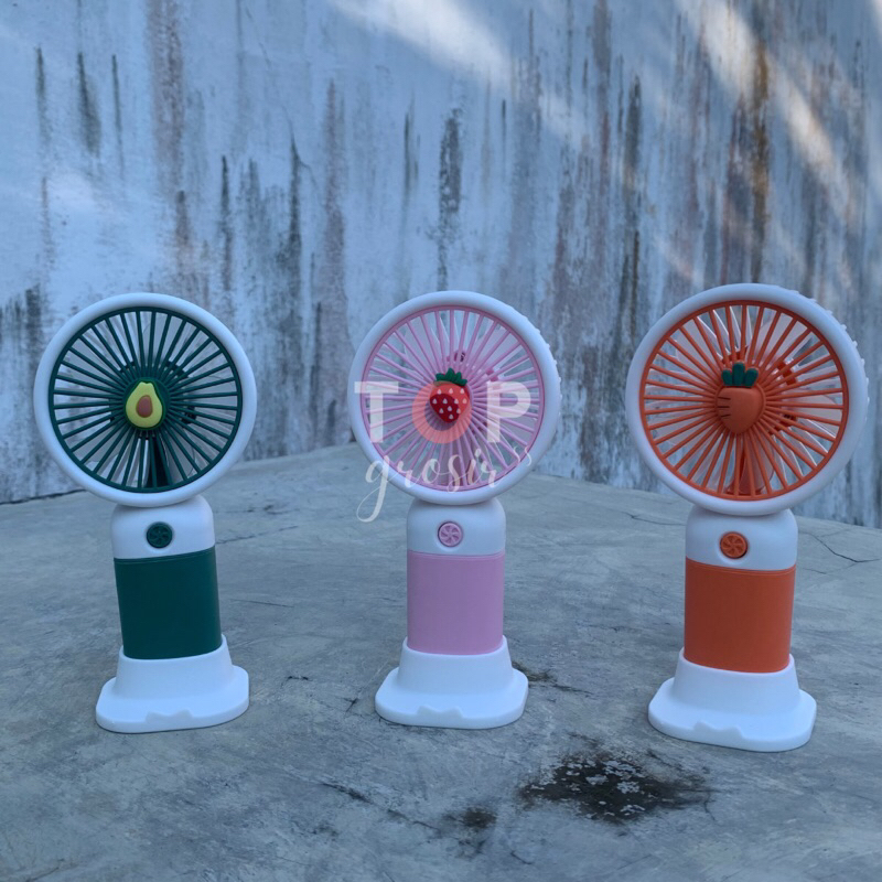 Handyfan karakter, buah dan bear, kipas angin mini, kipas portable ,Kipas genggam , Kipas kuping