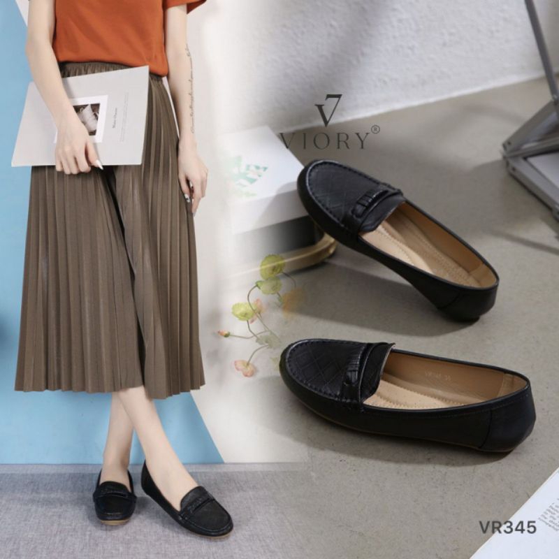 VIORY Sepatu Flat Loafers Shoes #VR345 ORIGINAL