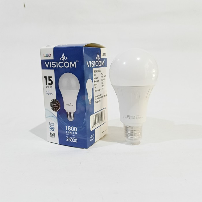 Lampu LED Bulb Visicom 15 Watt warna putih