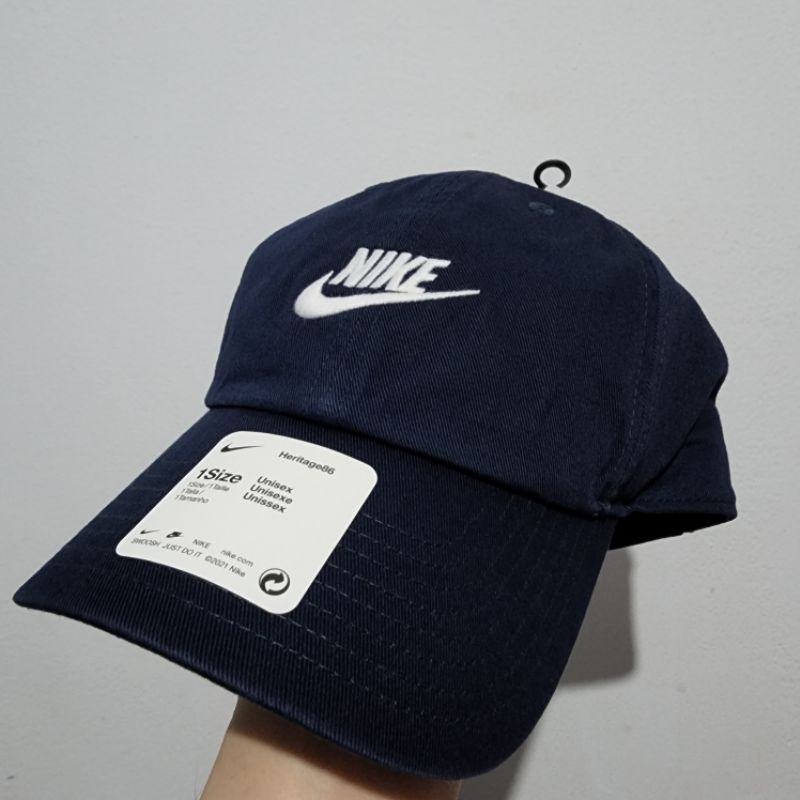 NIKE H86 Futura Washed Cap Navy Obsidian 913011-451 Topi Original 100%