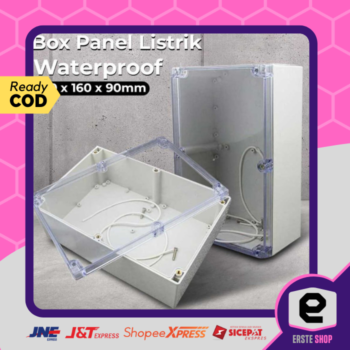 Box Panel Penutup Pengaman Pelindung Komponen Listrik Stop Kontak ABS Outdoor