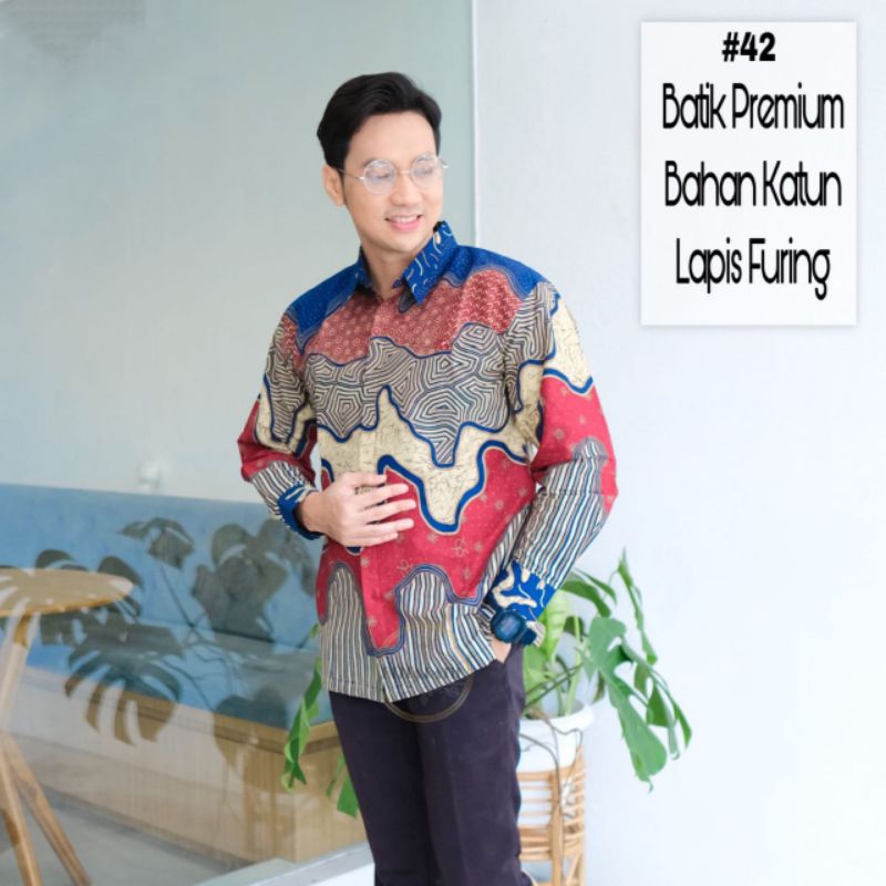 baju batik pria lapis furing
