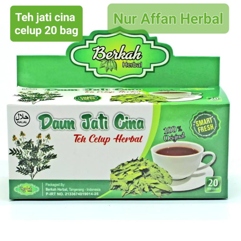 

Teh daun jati cina teh herbal pelangsing kemasan celup berkah