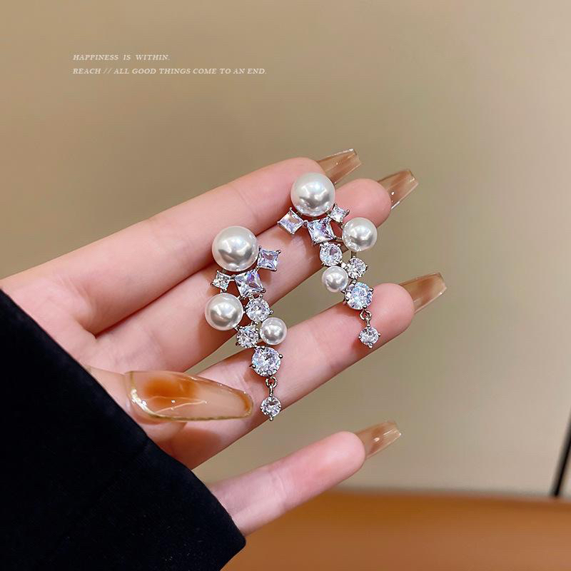 Anting Wanita Mutiara Korea Elegan Vintage Fashion Style Premium