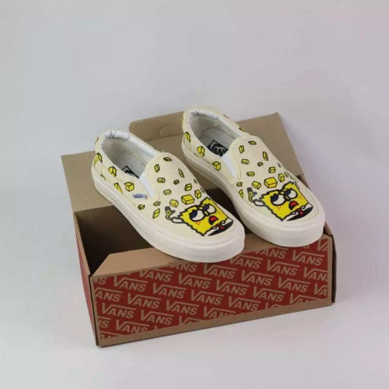 Sepatu Vans Slip On X SpongeBob Premium Pria Wanita