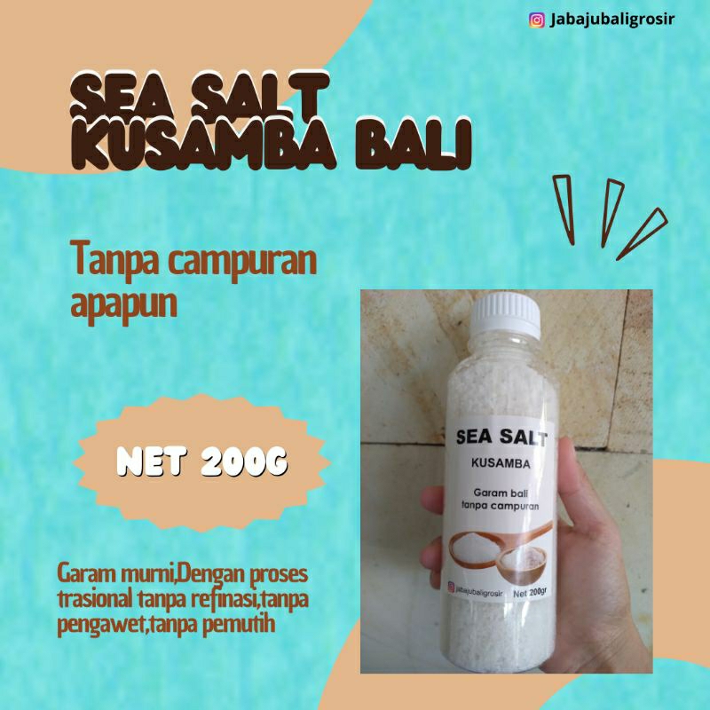 

KUSAMBA sea salt/ Garam laut bali/garam bali organik/garam tanpa campuran