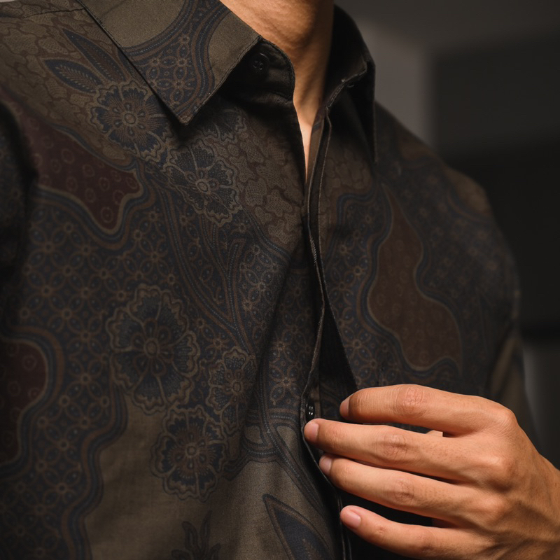 Batik Ayman - RAHARDIAN BLACK | Kemeja Batik Pria Katun Solo Halus Mewah Premium