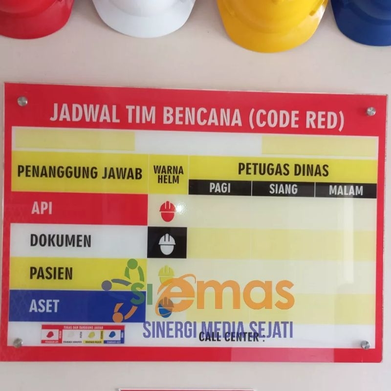 Akrilik Code Red Besar Custom | Code Red dengan Logo Instansi