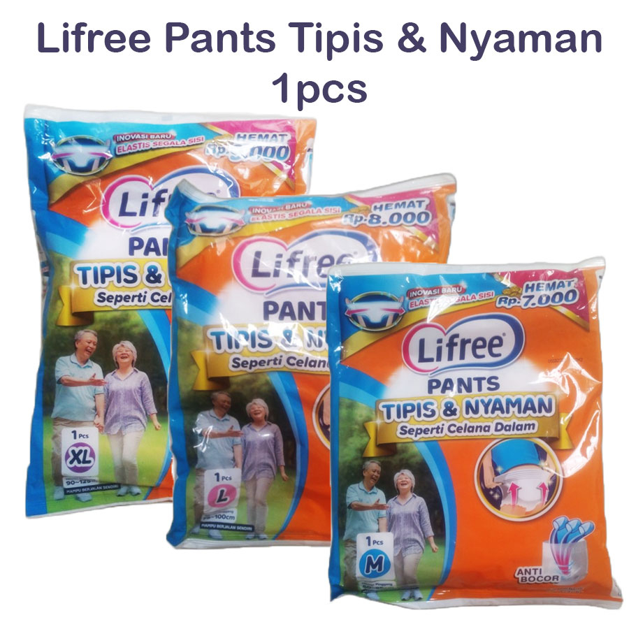 Lifree Pants Popok Celana Dewasa Tipis & Nyaman 1pcs M/L/XL