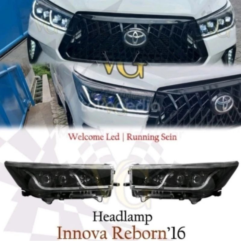 headlamp projector innova reborn 2016-2022 running sen