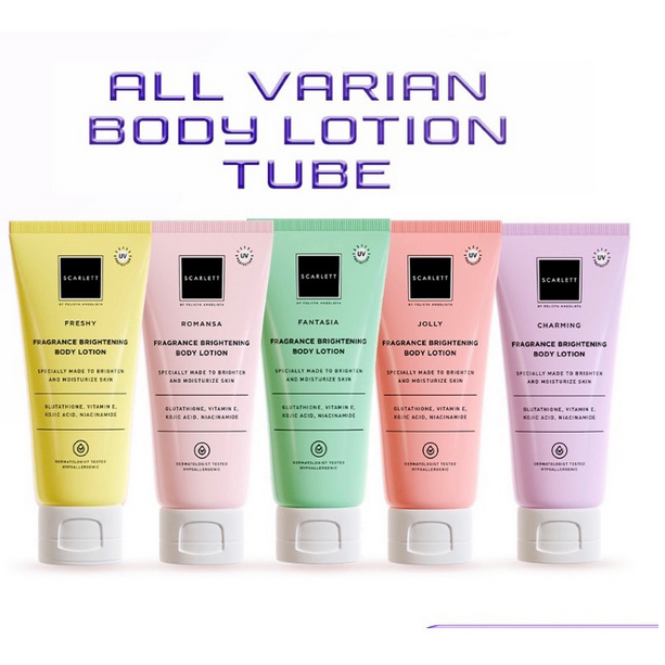 (INEED) SCARLETT WHITENING Body Lotion Tube 180ml | Scarlet Tube Charming Jolly Freshy Romansa