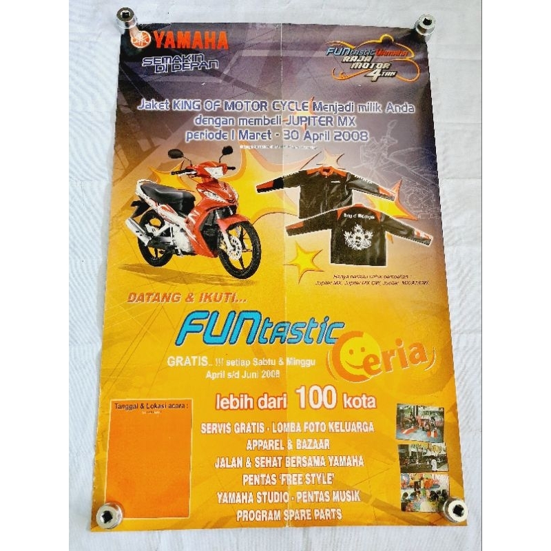 Poster jumbo lawas PROMO YAMAHA JUPITER-MX 2008 ORI