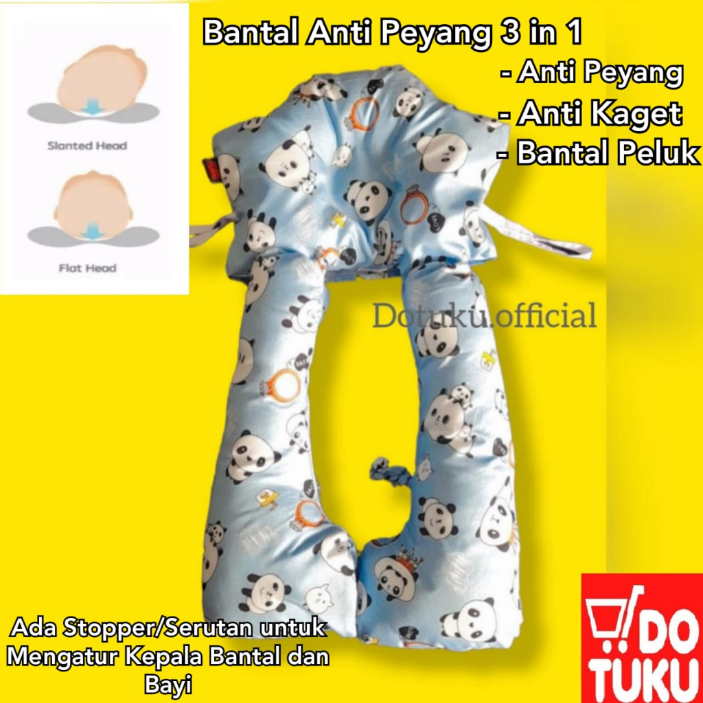 (Bonus Sarung Bantal) Bantal Bayi Anti Peyang dan Anti Kaget Ekslusif Bantal Peluk NEW STAR
