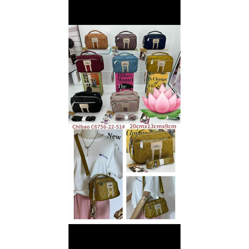 Tas Import Chibao kanvas 100% ori import Selempang Wanita