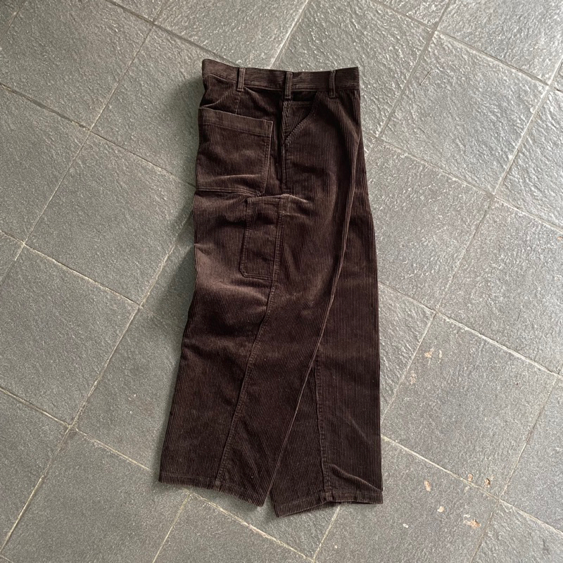 Uniqlo carpenter corduroy pants celana pria