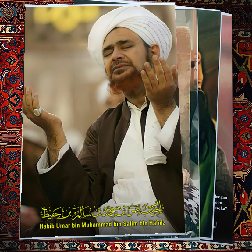 POSTER HABIB UMAR BIN HAFIDZ BAHAN LUSTER UV AWET ANTI GORES EFEK DOFF READY UKURAN BESAR ATAU JUMBO