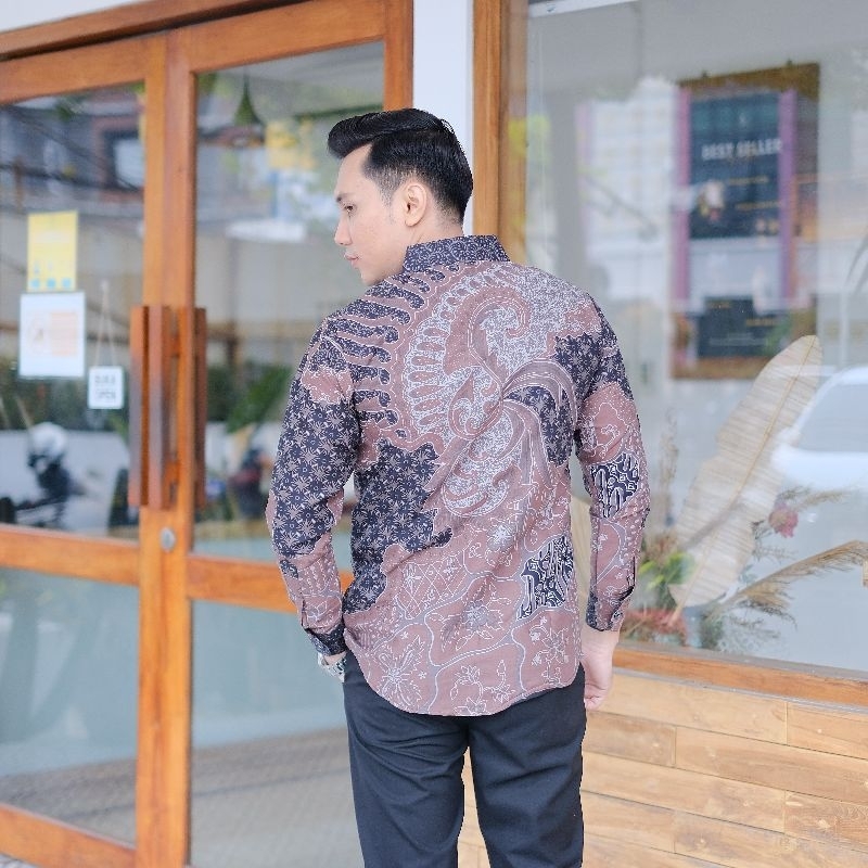 Batik Pria Kertojoyo Premium Lengan Panjang Batik Eksklusif Terbaru Slimfit