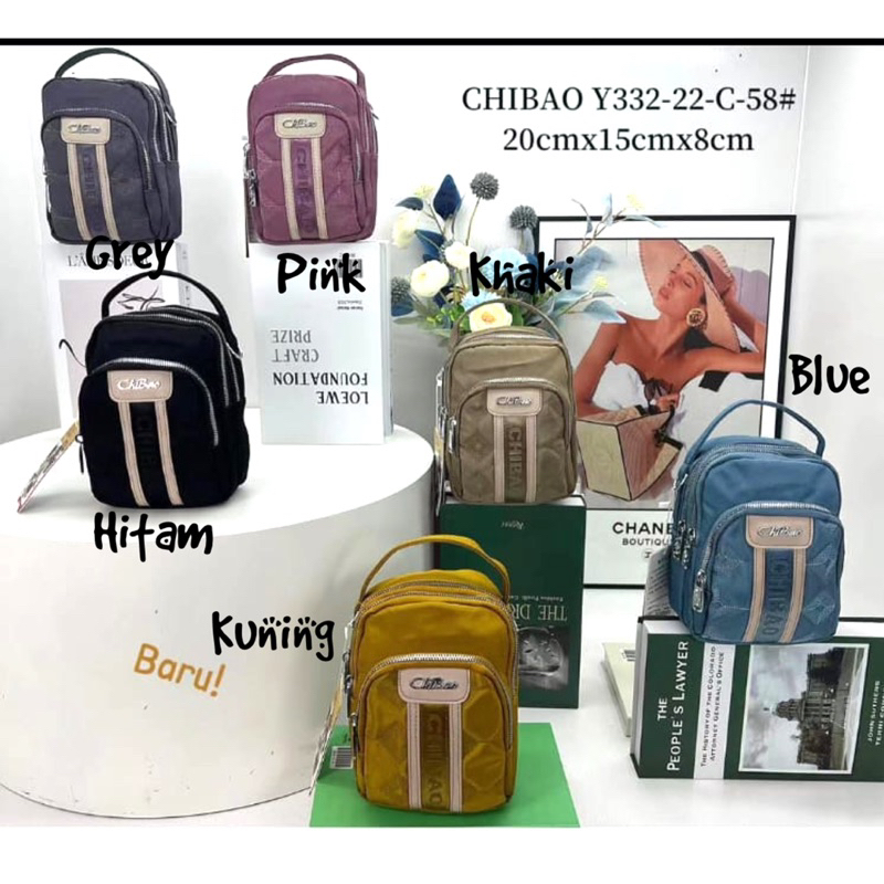 CB332-35 TAS WANITA IMPORT CHIBAO 2in1 JINJING DAN SELEMPANG