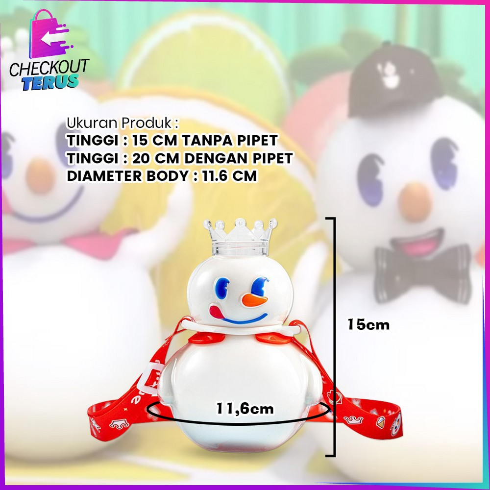 CT C889 Botol Minum Anak Tumbler Mixue 700ML Motif Karakter Snow King dengan Sedotan Food Grade Tempat Minum Mixue Tumblr BPA FREE