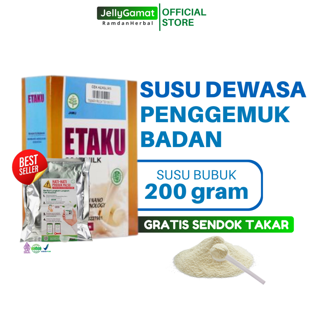 

Susu Dewasa Penggemuk Badan Penambah Berat Badan Nafsu Makan Susu Kambing Etaku Goat Milk 100% Original