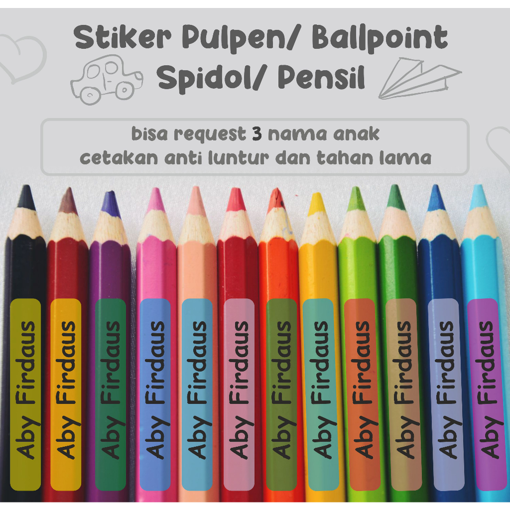 

Stiker Pulpen Stiker Ballpoint Stiker Pensil Stiker Spidol