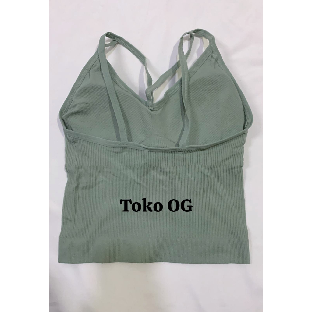 TANKTOP BRA TALI SILANG KEKINIAN ATASAN CROP DEWASA WANITA