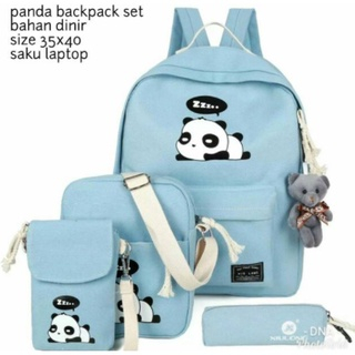 YA 679 - tas ransel backpack set 4 in 1 panda / ransel anak / ransel beranak