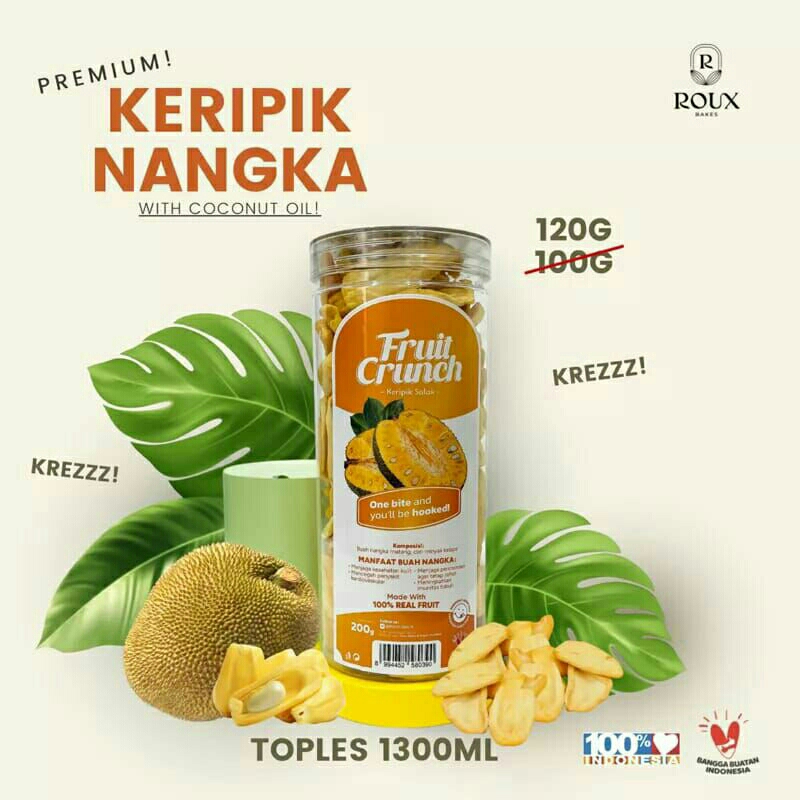 

Keripik Buah Nangka Premium 1300ml Keripik Buah Premium ROUX BAKES