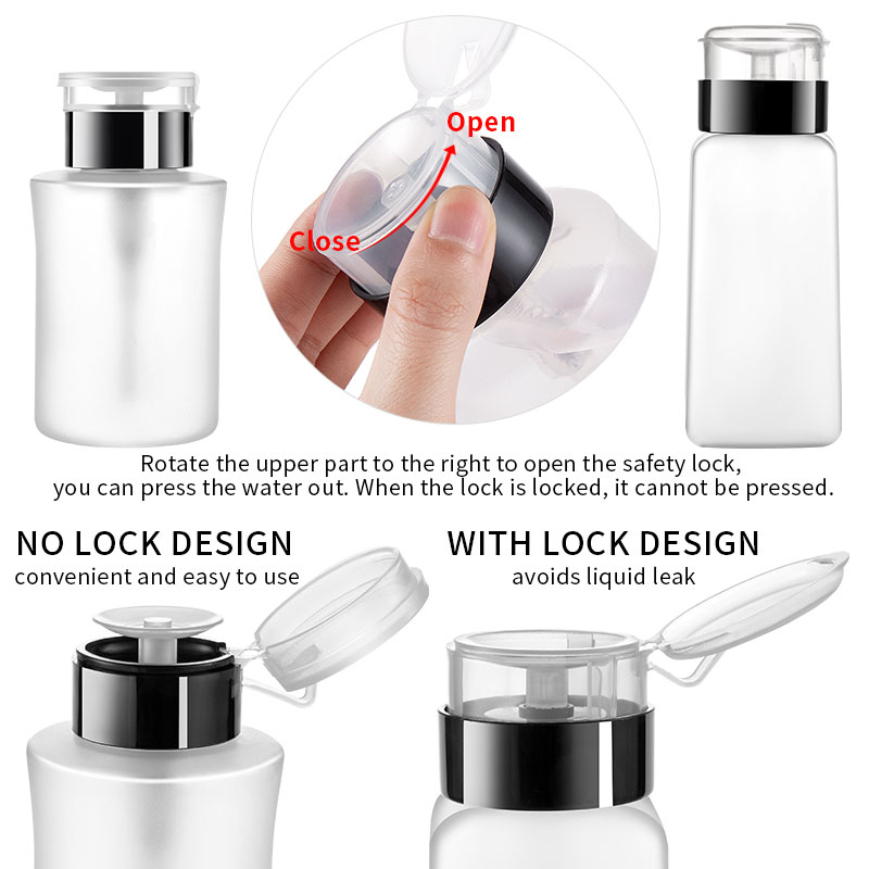 Botol Dispenser Cairan Push Bottle Travel Size 60 ml - FBY-01 - Transparent