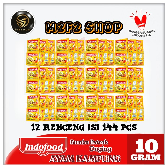 

Indofood Bumbu Penyedap Ekstrak Daging Rasa Ayam Kampung Sachet - 10 gr (Kemasan 12 Renceng)