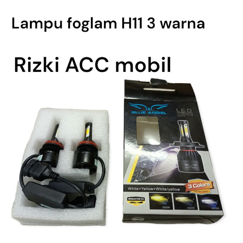 lampu foglam H11 LED 3 warna