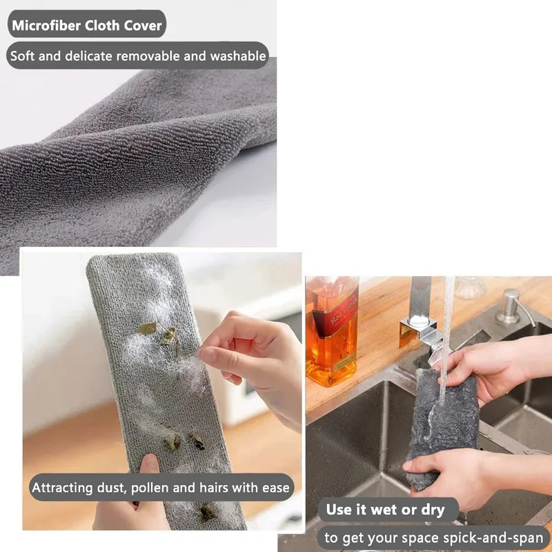 Kemoceng Teleskopik Microfiber Pembersih Debu Dust Remover - W107 - Silver