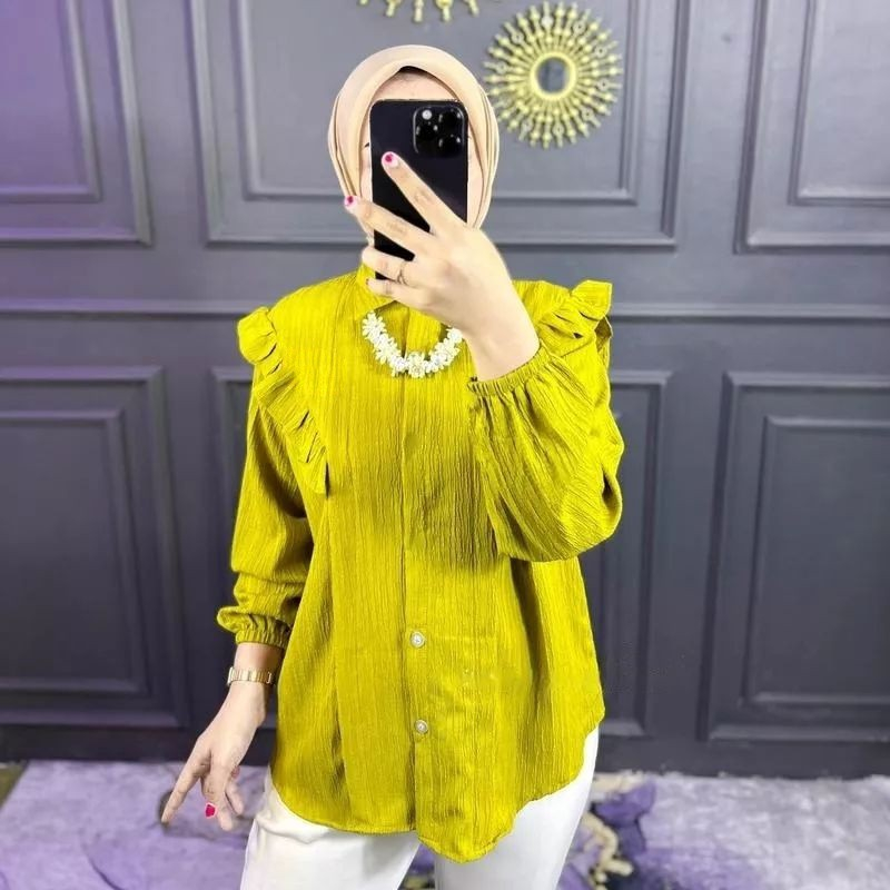 Blouse Atasan Wanita Baby Crush Atasan Wanita Lady Crush Blouse Rempel Wanita Kekinian