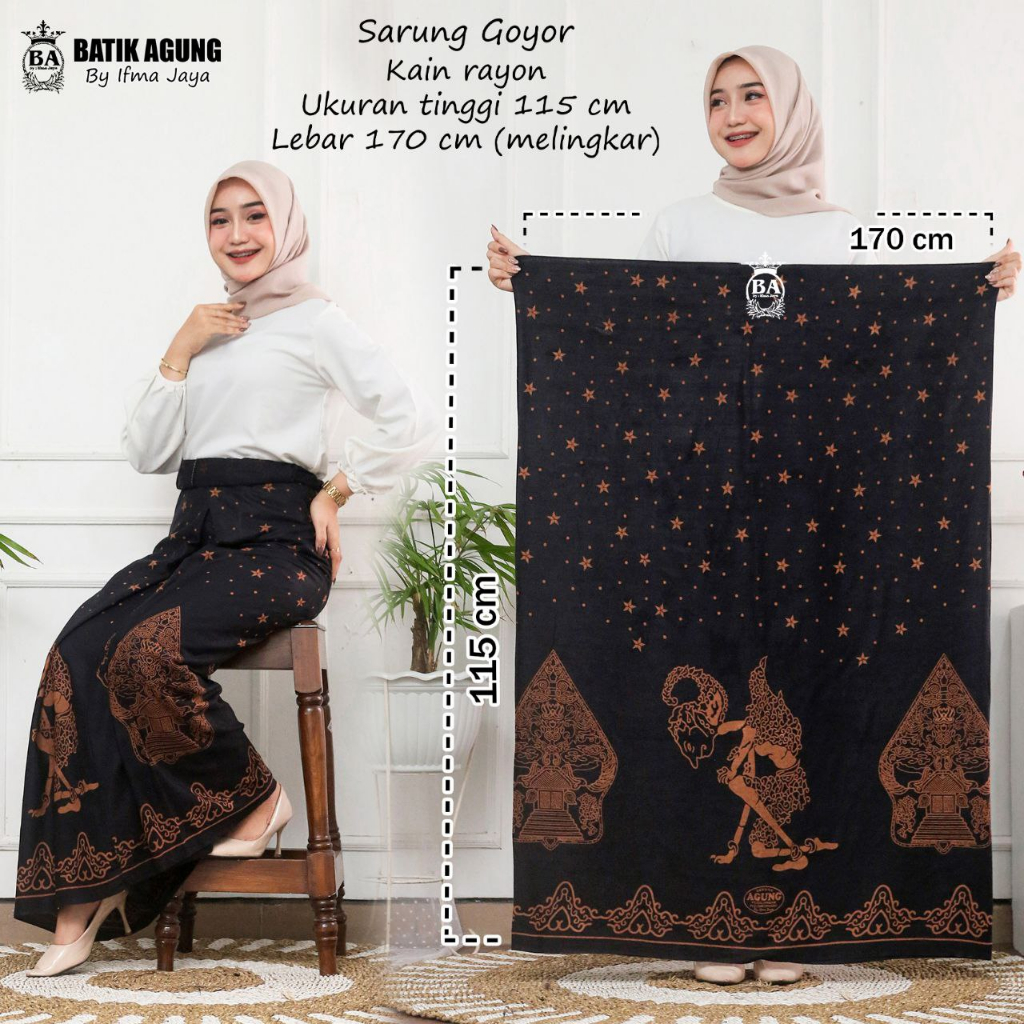 SARUNG WANITA BATIK MOTIF WAYANG SEDEKU SENDIKO DAWUH WAYANG ARJUNA SARUNG BATIK PEKALONGAN SARUNG GLOYOR SARUNG GOYOR SARUNG AQIL SARUNG PEKALONGAN SARUNG PUTRI SANTRI WANITA