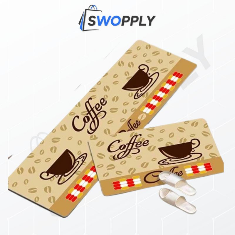 Swopply HL0466 2 in 1 Kitchen Floor Mat /Keset Alas Lantai Kamar Tidur Rumah Dapur Anti Selip/Keset kaki dapur