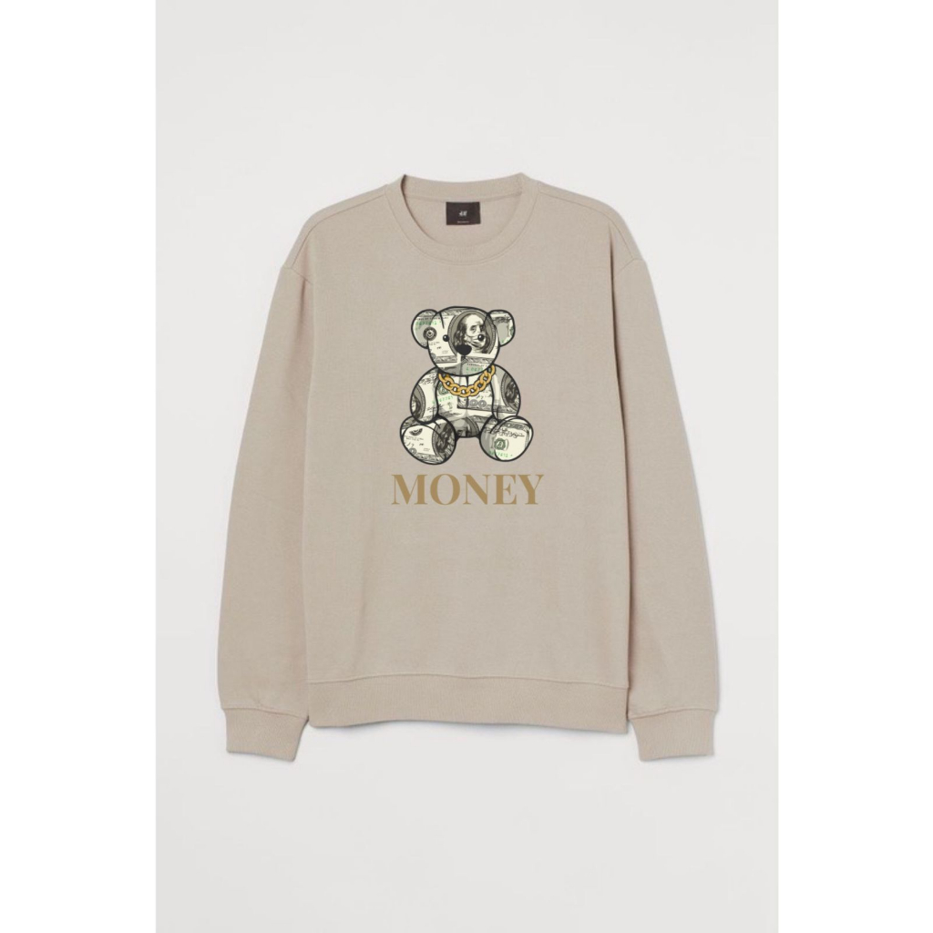 MONEY TEDDY Swaeter Oversize Wanita Size M - L - XL - XXL