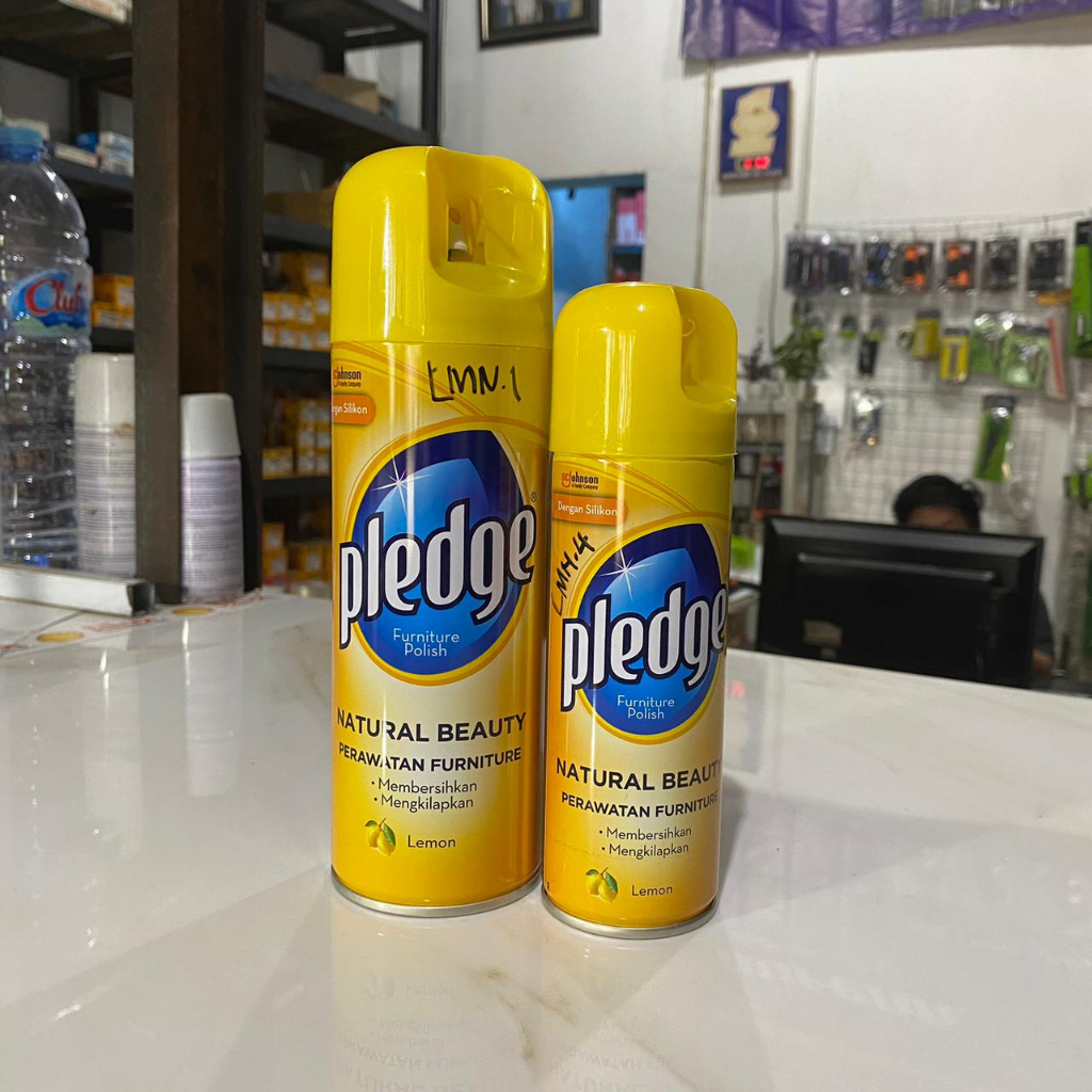 PLEDGE LEMON AEROSOL PENGKILAP BODY MOTOR / MOBIL / PEMBERSIH FURNITURE 330ML