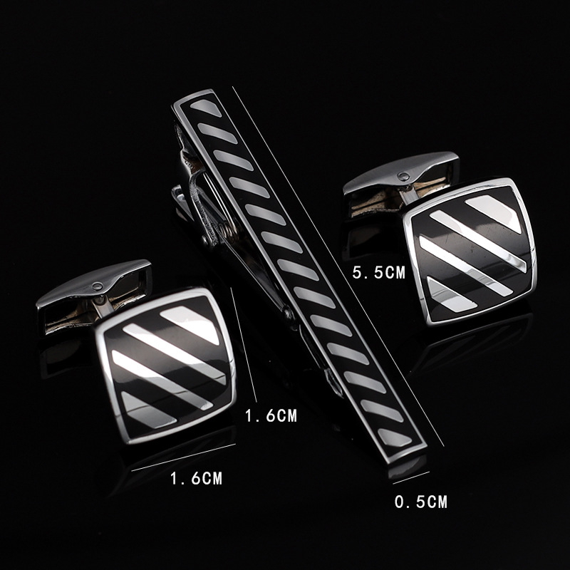 Cufflinks manset set + tie clip jepit dasi ready stok exclusive murah kado pria